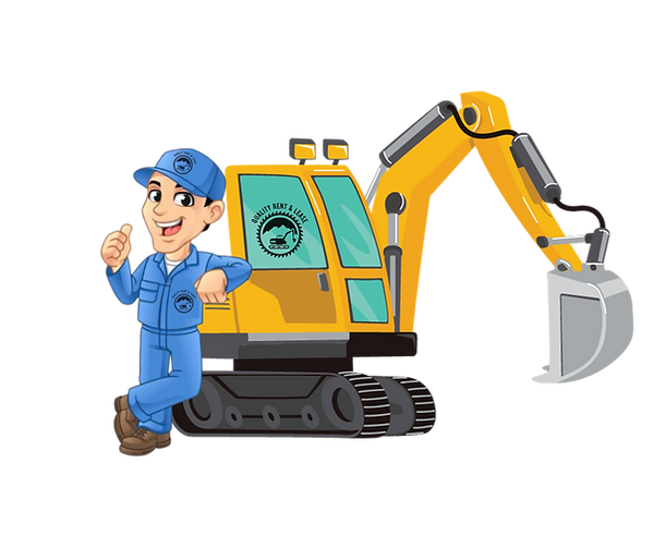 quality rent and leasemascot with  excavator